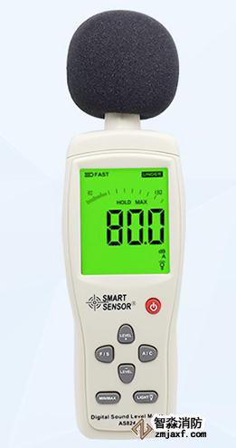 數(shù)字聲級計量程：30dB～130dB；精度：1.5dB